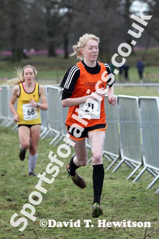 Amy Etherington (Durham City)  under-20 womens Northern Cross Country Champs, Knowsley Safari Park. Photo: David T. Hewitson/Sports for All Pics